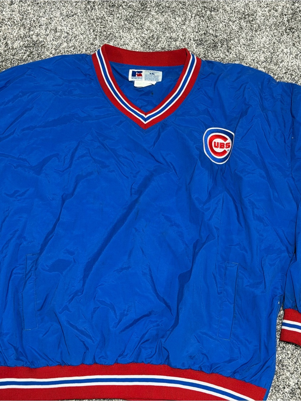 Vintage Russell Athletic Chicago Cubs Blue Pullover Windbreaker